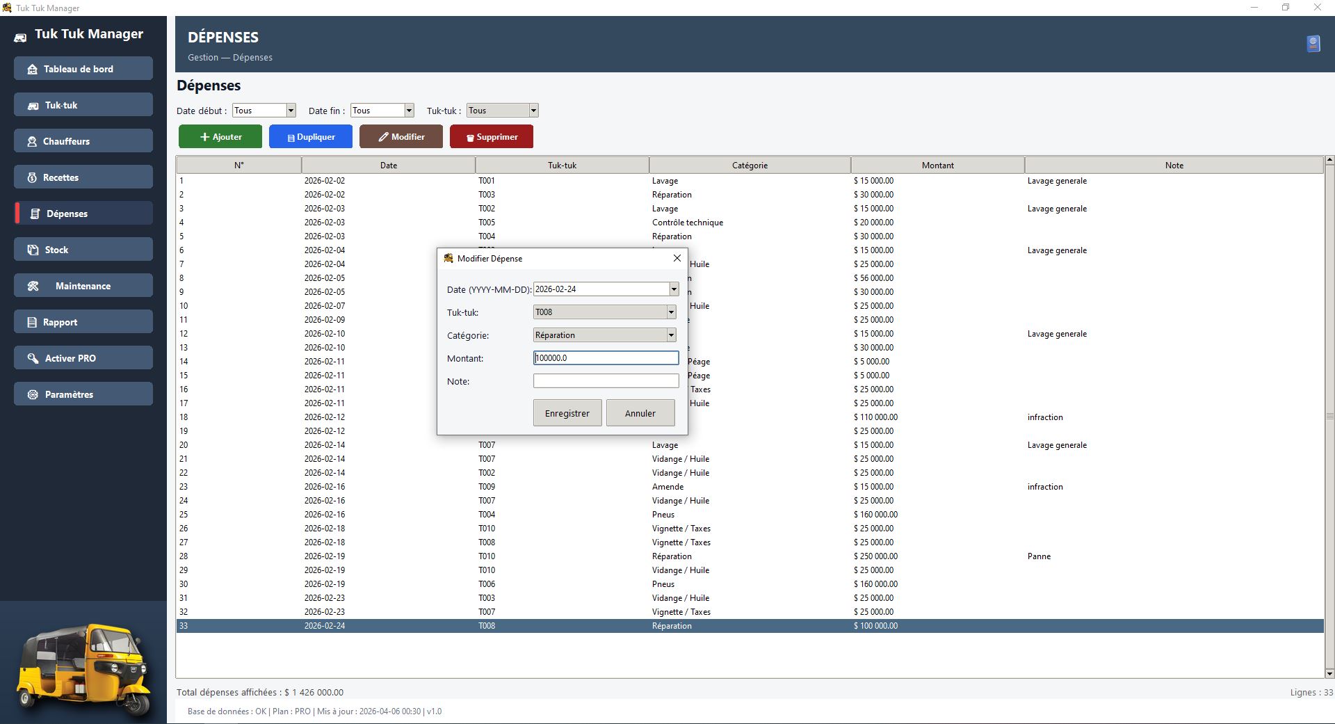 Gestion TucTuc Manager
